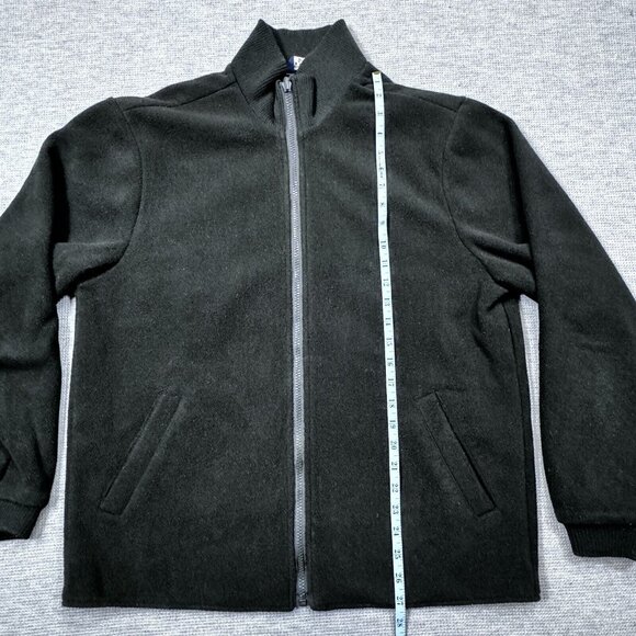 Roundtree & Yorke Mens Black Full Zip Jacket Lined Mock Neck Freece Pockets Sz M - Picture 10 of 14